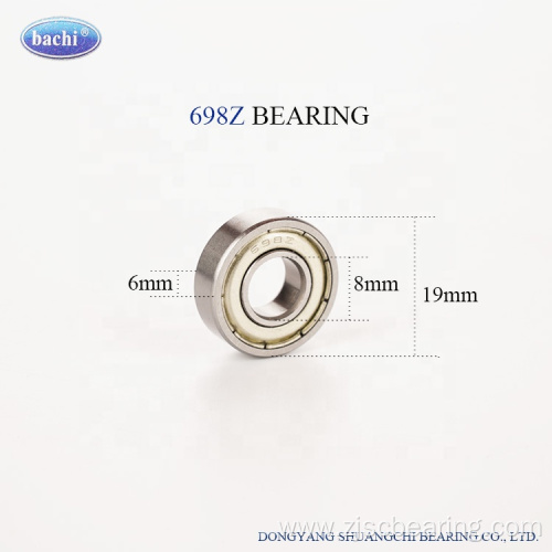 Mini deep groove ball bearing 698 2rs